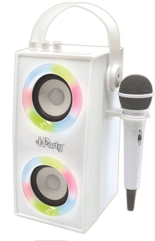 Hudební hračka Lexibook iParty Přenosný Bluetooth reproduktor s mikrofonem a světelnými efekty