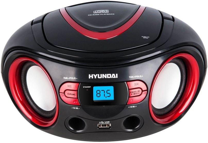 Rádio Hyundai TRC 533 AU3BR černo-červený