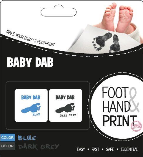 Sada na otisky Baby Dab Barva na dětské otisky - modrá, šedá