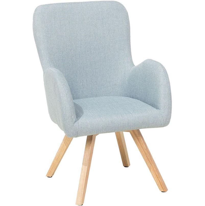 Křeslo SHUMEE relaxační křeslo se stoličkou, samet a PVC, krémově bílé, 327829