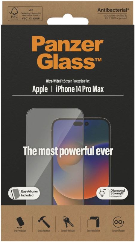 Ochranné sklo PanzerGlass Apple iPhone 14 Pro Max s instalačním rámečkem