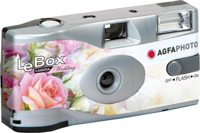 Jednorázový fotoaparát AgfaPhoto Jednorázový fotoaparát LeBox Wedding Flash 400/27