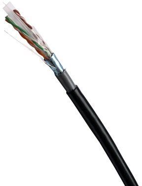 Síťový kabel Datacom FTP drát CAT6 PVC+PE  305m cívka černý 2-OUTDOOR