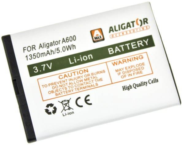 Baterie pro mobilní telefon ALIGATOR A600 / A610 / A620 / A430 / A670 / A680 / VS900, Li-Ion