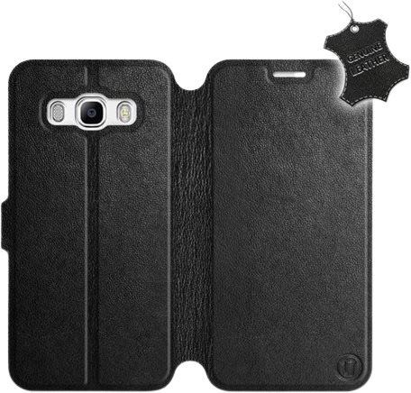 Kryt na mobil Flip pouzdro na mobil Samsung Galaxy J5 2016 - Černé - kožené - Black Leather