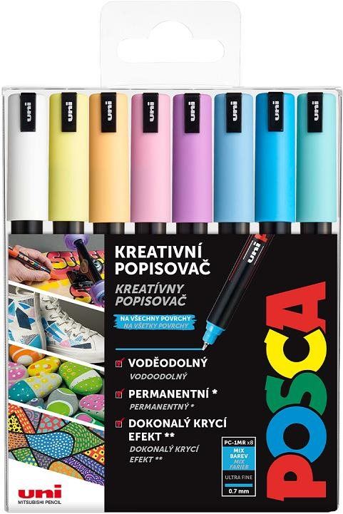 POSCA akrylový popisovač PC-1MR Sada pastelových barev 8 kusů