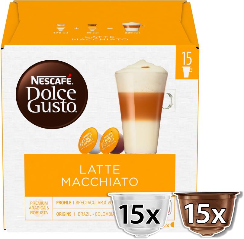 Kávové kapsle NESCAFÉ® Dolce Gusto® Latte Macchiato, 15 porcí