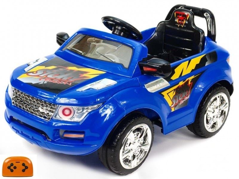 Elektrické SUV Roverek mini s 2,4G DO, plynulým rozjezdem, voltmetrem, 2xmotor, 12V, modrý