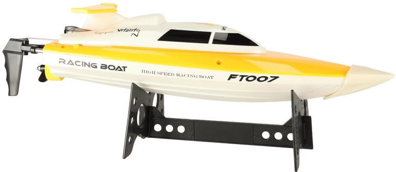 RC loď KIK Závodní sportovní člun Double Horse FT-07 1:10, 2,4 Ghz, RTR, žlutý