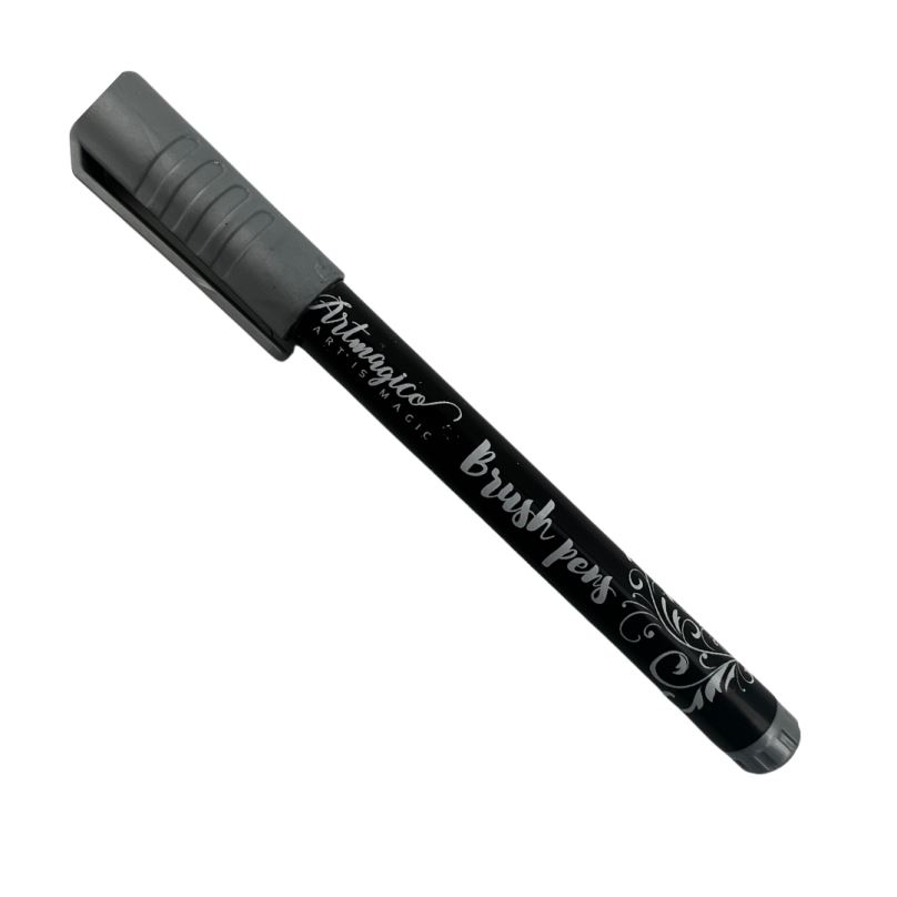 Artmagico Brush pens fixy akrylové Brush peny barvy: Metallic Silver