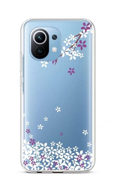 Kryt na mobil TopQ Xiaomi Mi 11 Lite silikon Květy sakury 59905