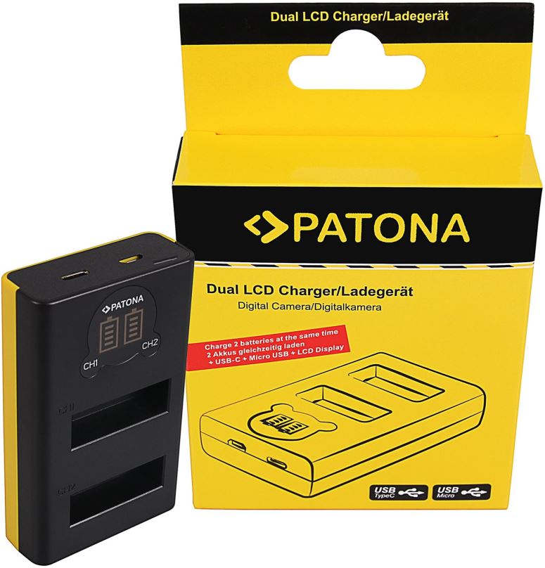 Nabíječka baterií fotoaparátů a videokamer PATONA pro Dual pro pro DJI Osmo Action