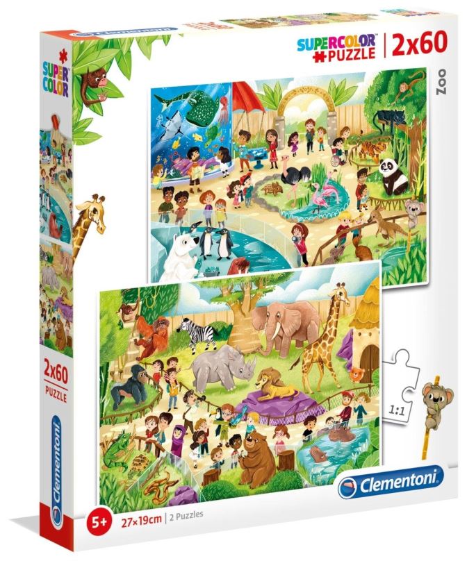 Puzzle Clementoni Puzzle Zoo 2x60 dílků