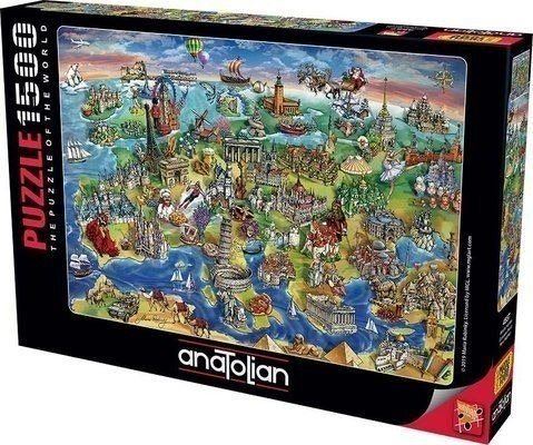 Puzzle Anatolian Puzzle Evropský svět 1500 dílků