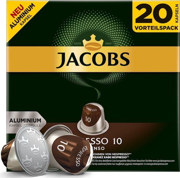 Kávové kapsle Jacobs Espresso Intenso 20 ks kapslíí