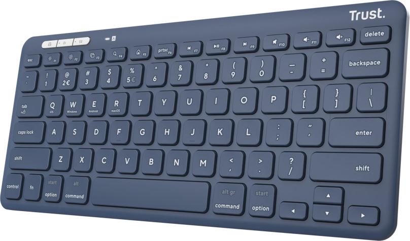Klávesnice Trust LYRA Compact Wireless Keyboard - US, modrá