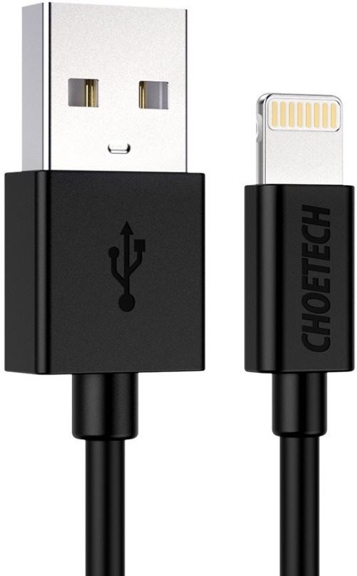 Datový kabel ChoeTech MFI Certified USB-A to Lightning 1.8m cable black