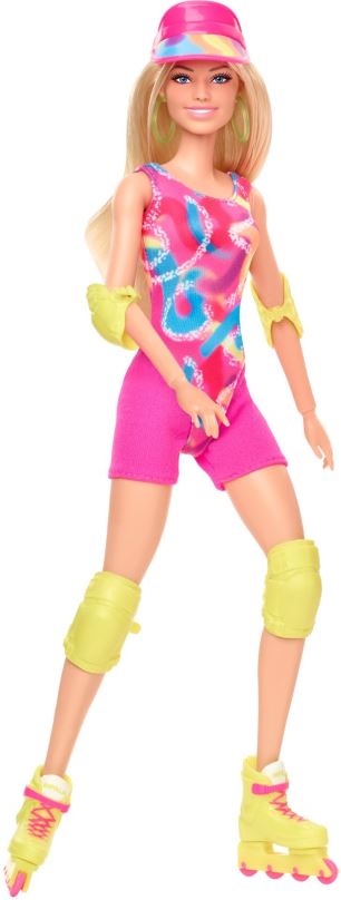 Panenka Barbie ve filmovém oblečku na kolečkových bruslích