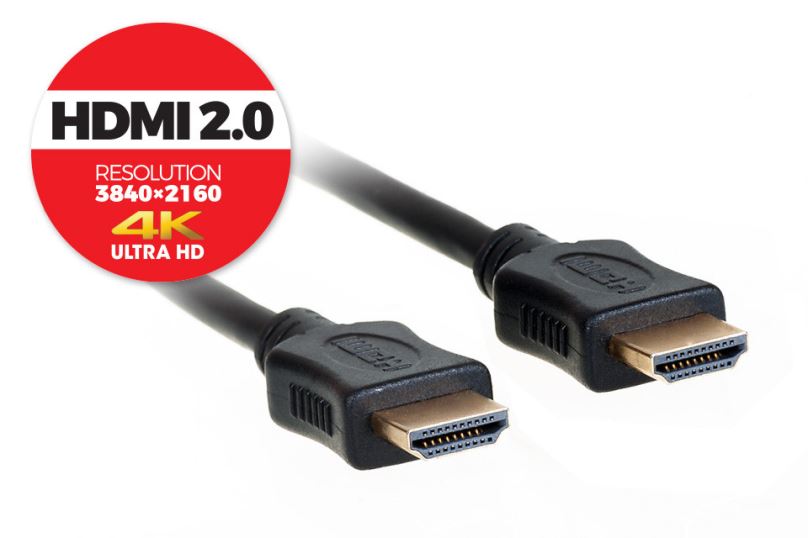 Kabel HDMI 2.0 High Speed + Ethernet, podpora 4K Ultra HD, 1.5m
