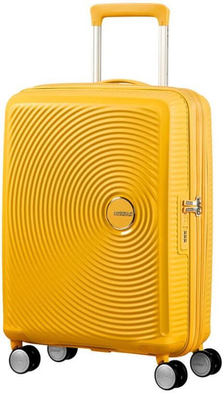 Cestovní kufr American Tourister Soundbox Spinner 55 EXP Golden Yellow