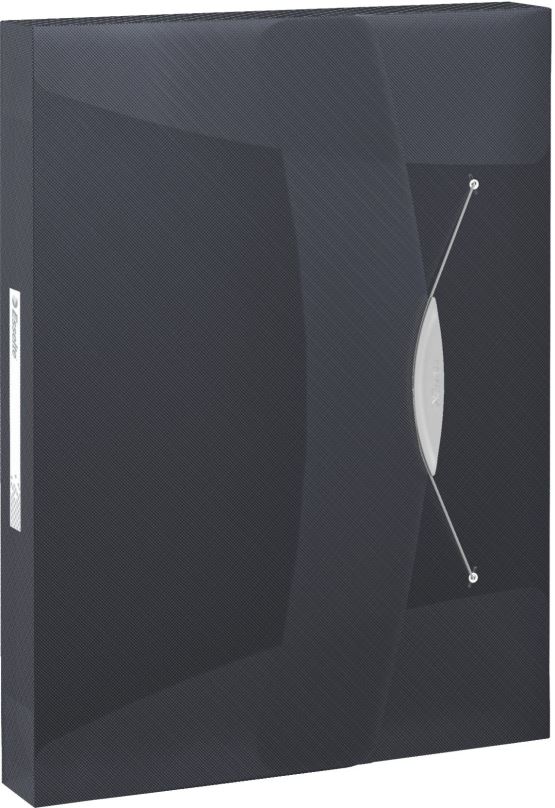 Desky na dokumenty ESSELTE VIVIDA A4 s gumičkou, transparentní černý