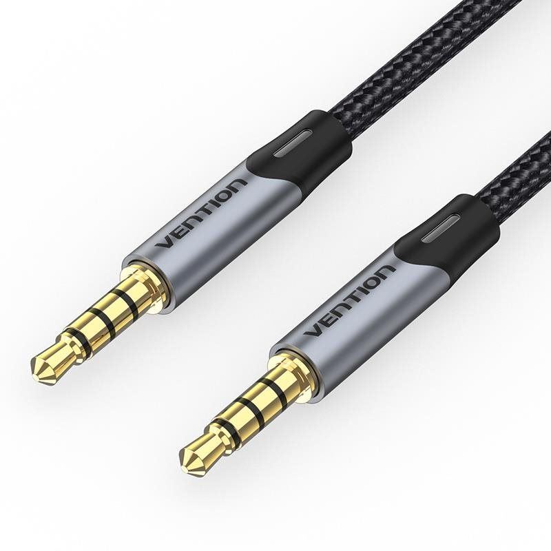 Audio kabel Vention TRRS 3.5mm Male to Male Aux Cable 1m Gray