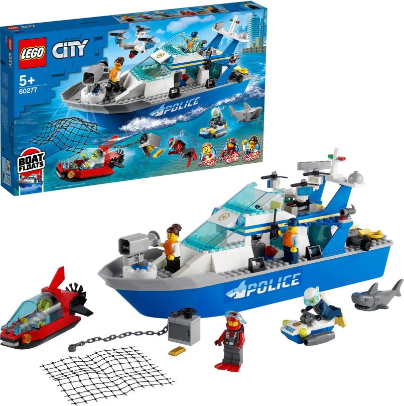 LEGO stavebnice LEGO® City 60277 Policejní hlídková loď