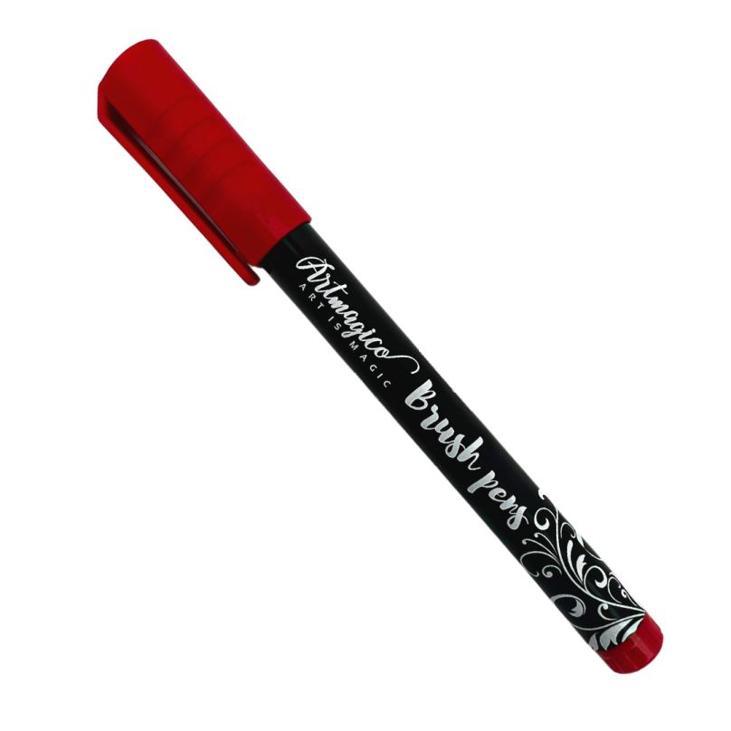 Artmagico Brush pens fixy akrylové Brush peny barvy: Red