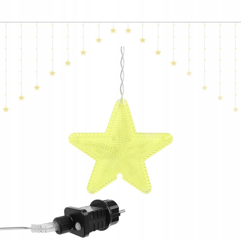 Vánoční osvětlení ISO 11337 hvězdy 136 LED teplá bílá