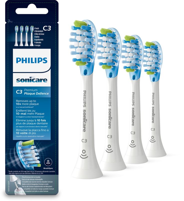 Náhradní hlavice k zubnímu kartáčku Philips Sonicare Premium Plaque Defense HX9044/17, 4 ks