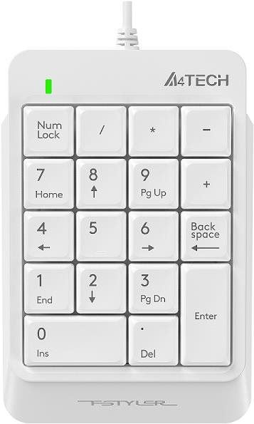 Numerická klávesnice A4tech FSTYLER FK13P, Bílá