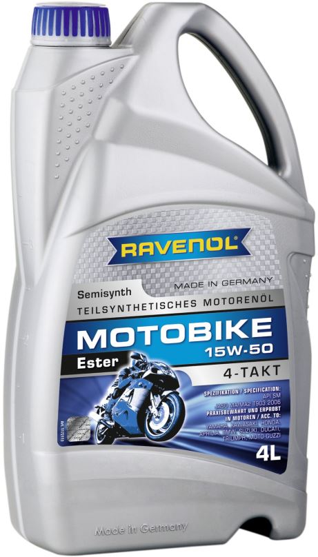 Motorový olej RAVENOL Motobike 4-T Ester 15W50; 4 L