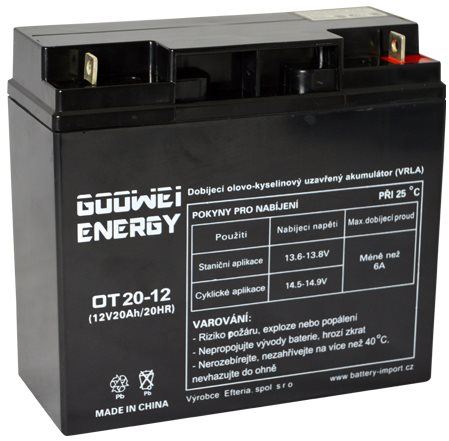 Baterie pro záložní zdroje GOOWEI ENERGY Bezúdržbový olověný akumulátor OT20-12, 12V, 20Ah