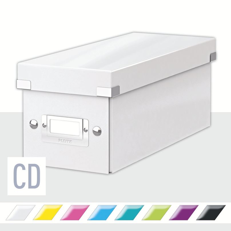 Archivační krabice LEITZ WOW Click & Store CD 14.3 x 13.6 x 35.2 cm, bílá