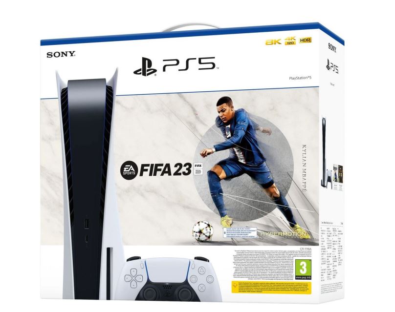 Herní konzole Sony PlayStation 5 + FIFA 23 (PS719438496) bílá