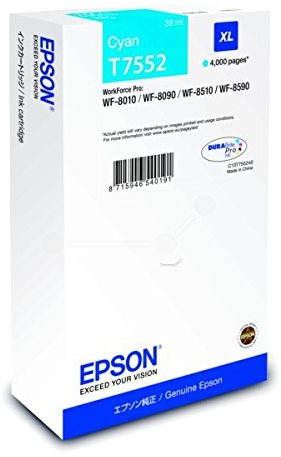 Cartridge Epson T7552 XL azurová