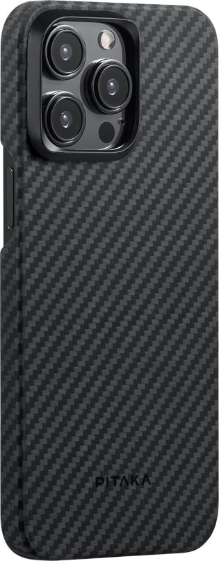Kryt na mobil Pitaka MagEZ 4 1500D Case Black/Grey Twill iPhone 15 Pro