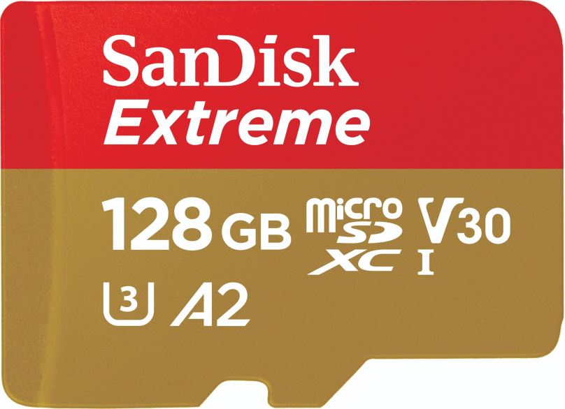 Paměťová karta SanDisk microSDXC 128GB Extreme + Rescue PRO Deluxe + SD adaptér