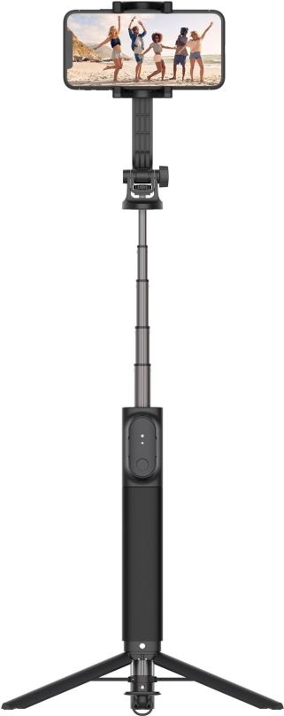 Selfie tyč FIXED Snap XL s tripodem a bezdrátovou spouští, 1/4" šroub černý