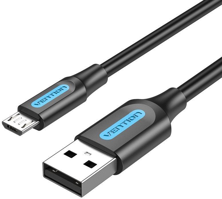 Datový kabel Vention USB 2.0 -> microUSB Charge & Data Cable 1.5m Black