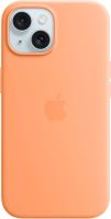 Kryt na mobil Apple iPhone 15 Silikonový kryt s MagSafe sorbetově oranžový