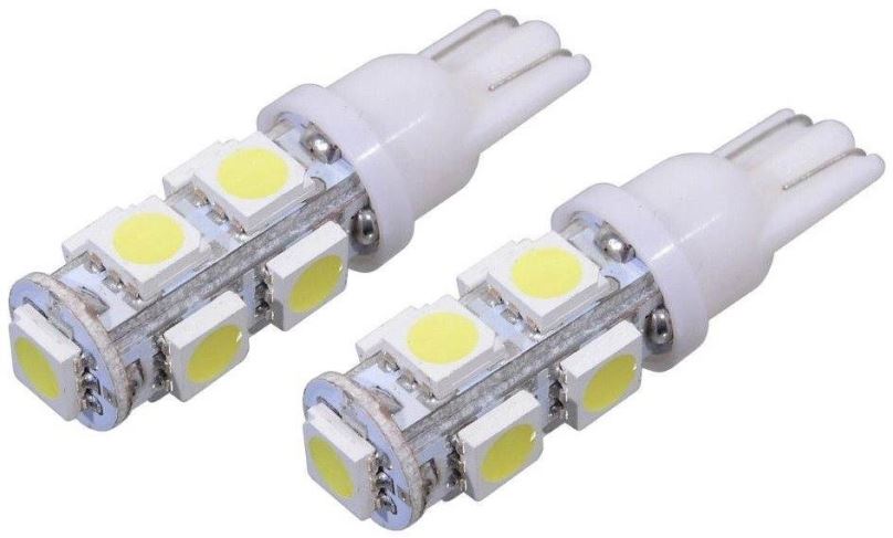 LED autožárovka COMPASS 9 SUPER LED 12V  T10  bílá 2ks
