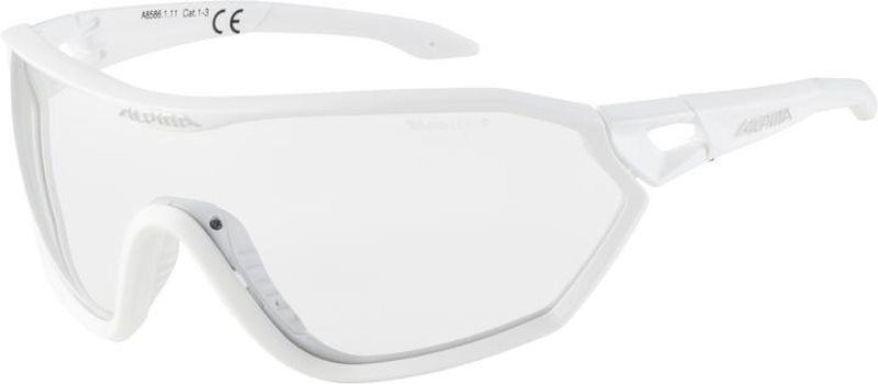 Cyklistické brýle Alpina S-WAY VL+ white matt