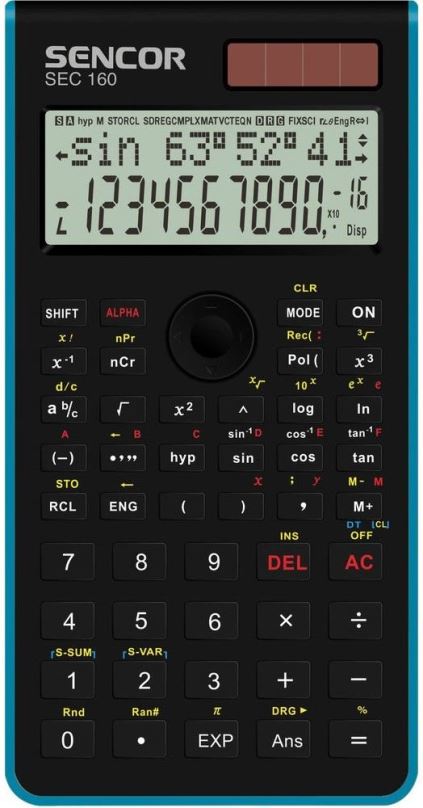 Kalkulačka SENCOR SEC 160 BU černo/modrá