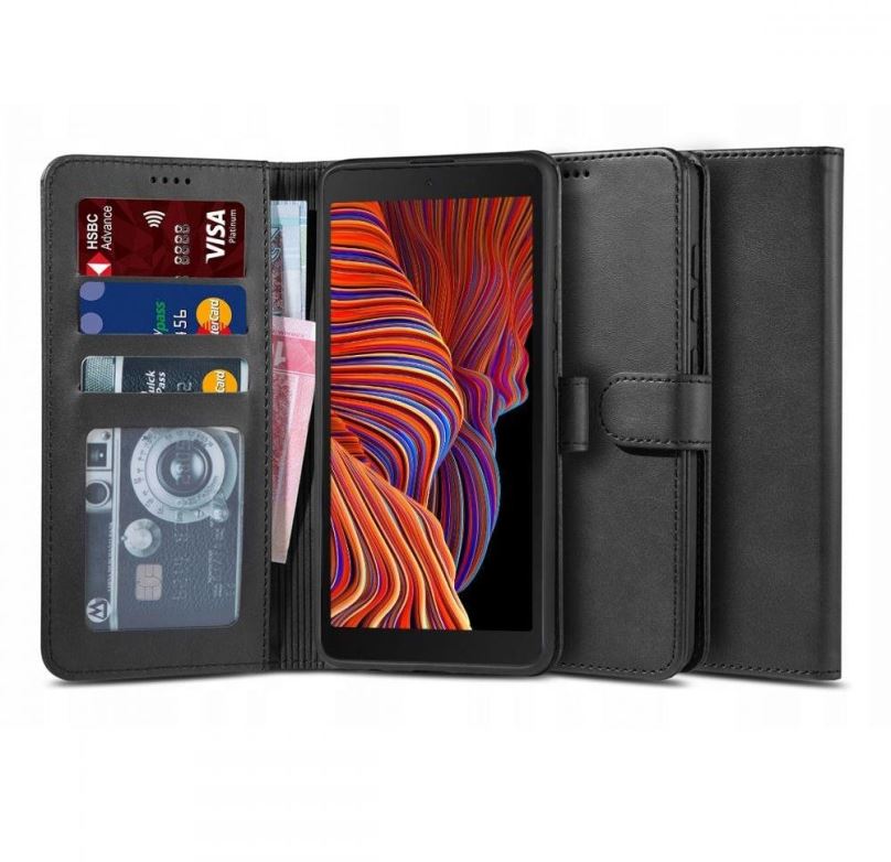 Pouzdro na mobil Tech-Protect Wallet knížkové pouzdro na Samsung Galaxy Xcover 5, černé