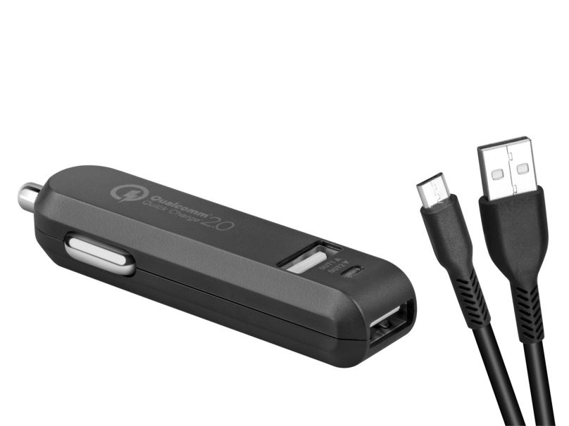 Nabíječka do auta AVACOM CarMAX 2 nabíječka do auta, micro USB, černá
