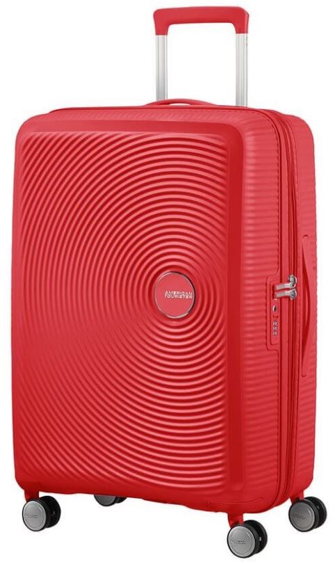 Cestovní kufr American Tourister Soundbox Spinner 67 EXP Coral Red