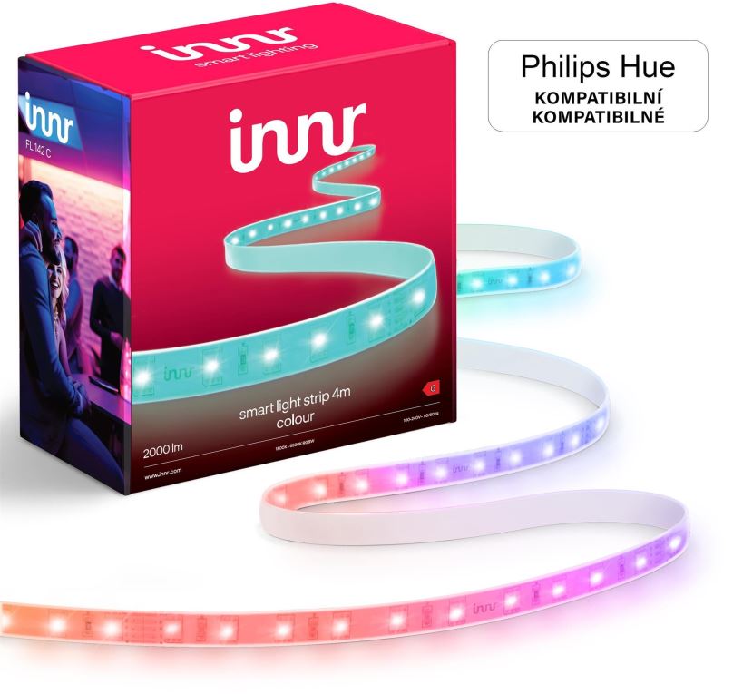 LED pásek Innr Chytrý interiérový LED pásek Colour 4m, kompatibilní s Philips Hue, 16M barev a tóny bílé
