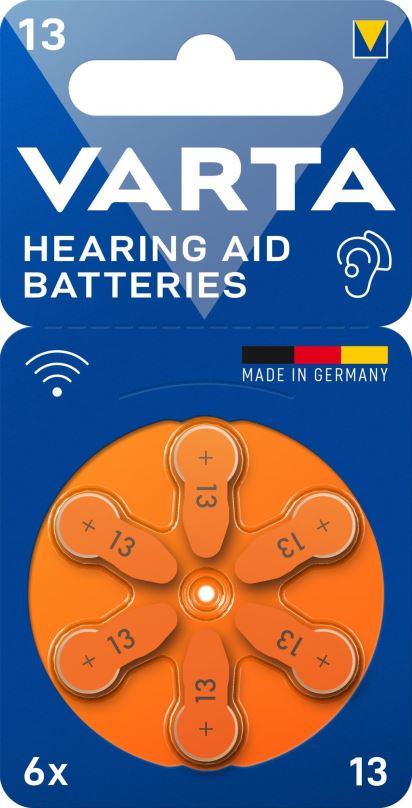 Jednorázová baterie VARTA baterie do naslouchadel VARTA Hearing Aid Battery 13 6ks