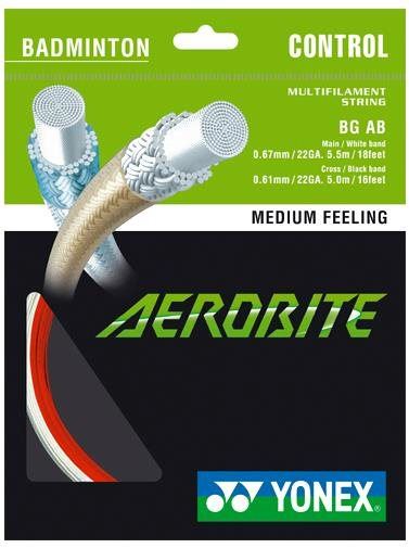 Badmintonový výplet Yonex Aerobite, 0,67mm, 10m, WHITE/RED